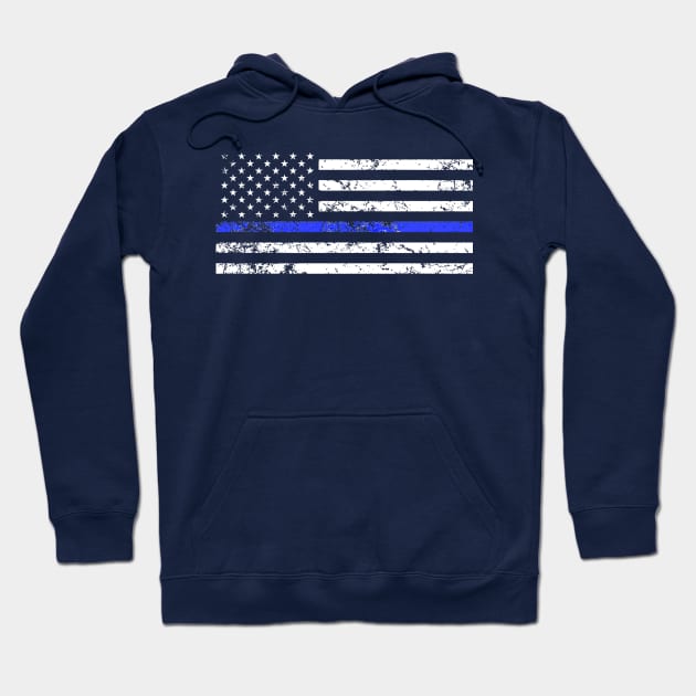 Thin Blue Line Policeman Hoodie by Scar